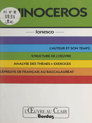 cover image of Rhinocéros, Ionesco